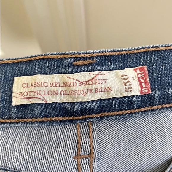 Levi's 550 Classic Relaxed Bootcut Denim Jeans - Blue - 4 - Picture 13 of 13